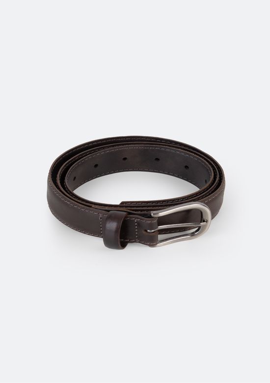 Foto do produto: Cinto Masculino Em Couro Com Fivela De Metal - Marrom