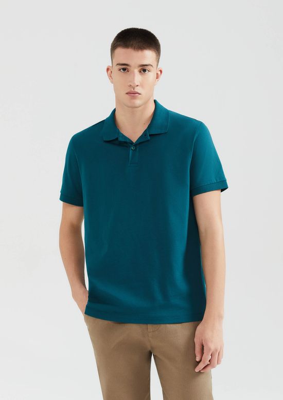Foto do produto: Camisa Polo Básica Masculina Manga Curta Pima - Verde