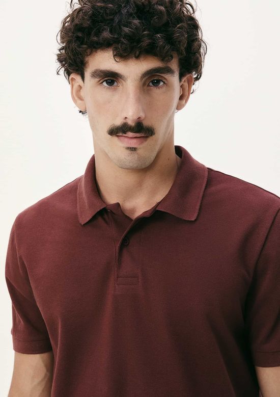 Foto do produto: Camisa Polo Básica Masculina Manga Curta Em Piquet - Marrom