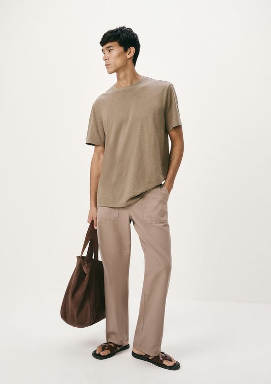 Foto do produto: Camiseta Masculina Comfort Em Malha Flamê - Verde