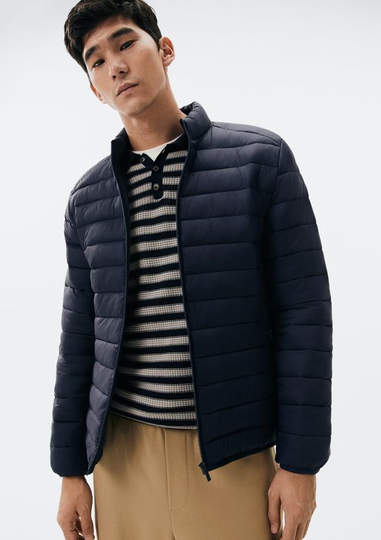 Foto do produto: Jaqueta Básica Masculina Puffer Regular Matelassê - Azul