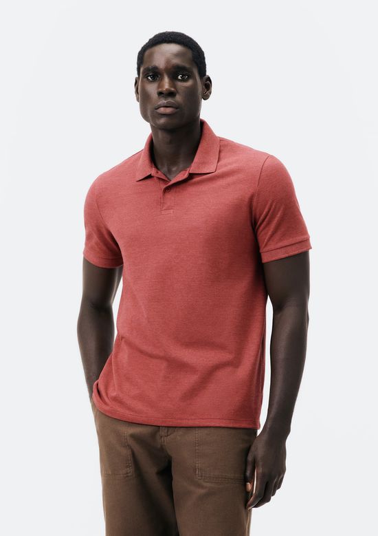 Foto do produto: Camisa Polo Básica Masculina Manga Curta Em Piquet - Vermelho