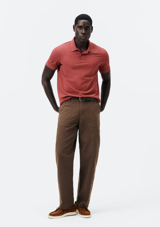 Foto do produto: Camisa Polo Básica Masculina Manga Curta Em Piquet - Vermelho