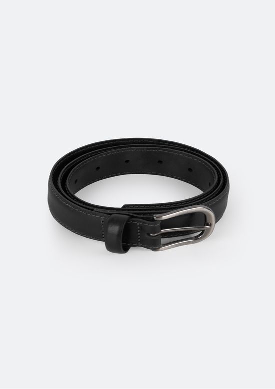 Foto do produto: Cinto Masculino Em Couro Com Fivela De Metal - Preto