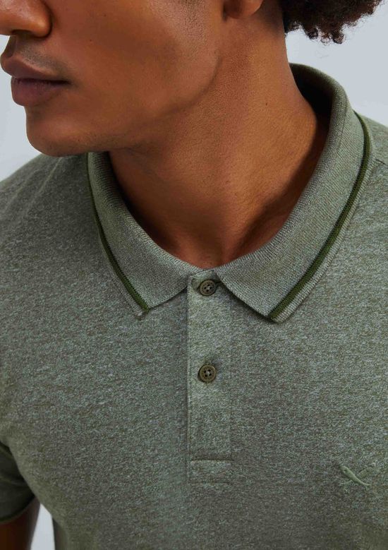Foto do produto: Camisa Polo Básica Masculina Em Malha Texturizada - Verde