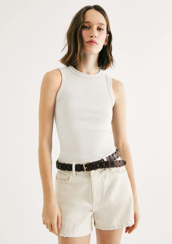 Foto do produto: Regata Básica Feminina Slim Neck - Off white