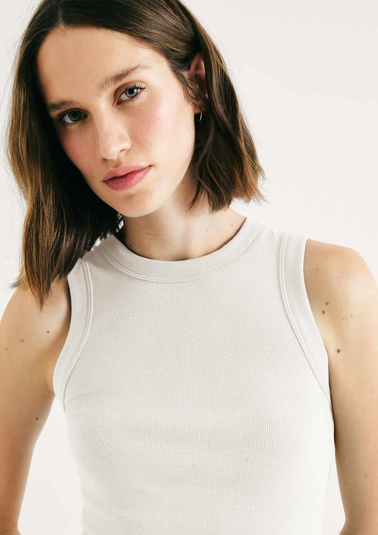 Foto do produto: Regata Básica Feminina Slim Neck - Off white