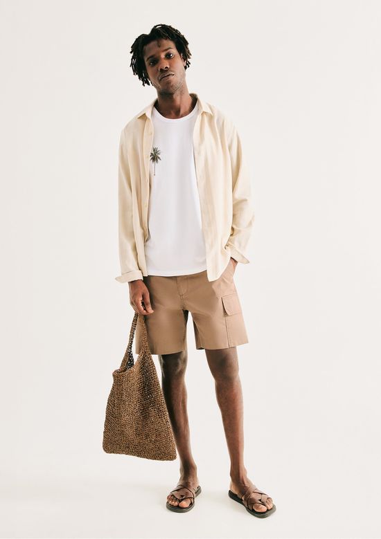 Foto do produto: Regata Básica Masculina Regular Com Estampa - Branco