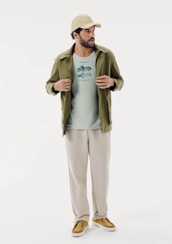 Foto do produto: Regata Básica Masculina Regular Com Estampa - Verde