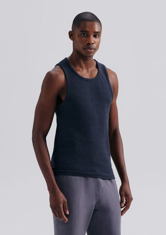 Foto do produto: Regata Masculina Regular Em Ribana Canelada - Cinza