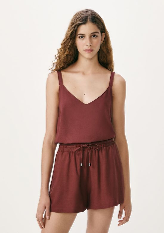 Foto do produto: Regata Feminina Decote V Box - Vinho