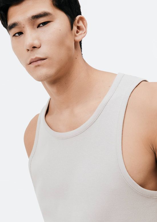 Foto do produto: Regata Masculina Regular Em Ribana Canelada - Cinza