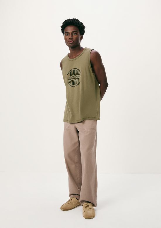 Foto do produto: Regata Básica Masculina Regular Com Estampa - Verde