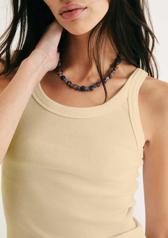 Foto do produto: Regata Básica Feminina Slim Rib - Amarelo