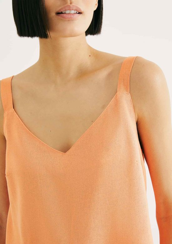 Foto do produto: Regata Feminina Decote V Box - Laranja