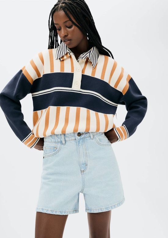 Foto do produto: Shorts Jeans Feminino Cintura Alta - Azul