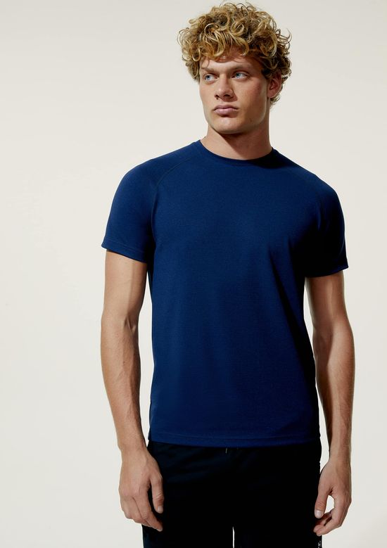 Foto do produto: Camiseta Esportiva Masculina Manga Curta Raglan - Azul