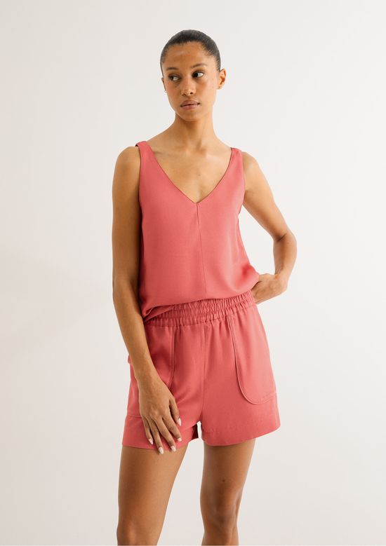 Foto do produto: Shorts Feminino Em Viscose Creponada - Vermelho