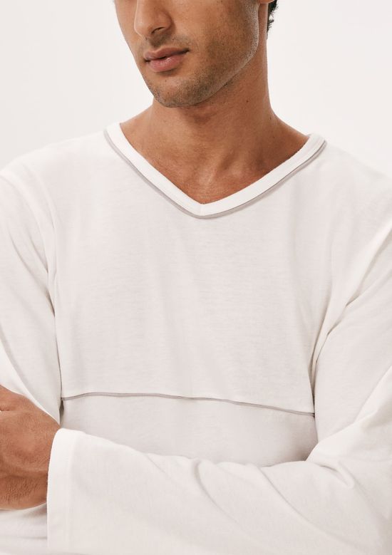Foto do produto: Pijama Masculino Longo Em Algodão - Off white