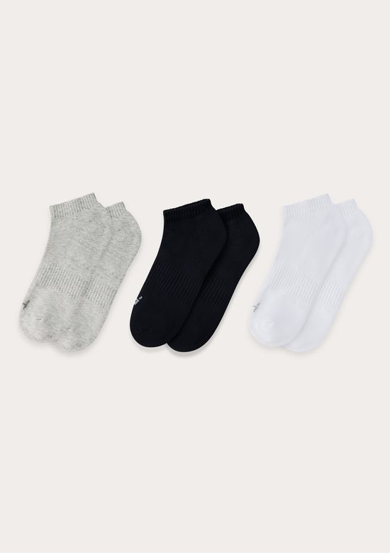 Foto do produto: Kit 3 Pares de Meia Esportiva Cano Curto - Multicolorido