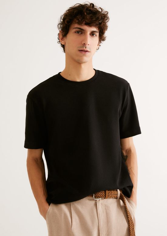 Foto do produto: Camiseta Masculina Manga Curta Em Ribana Ultra Soft - Preto