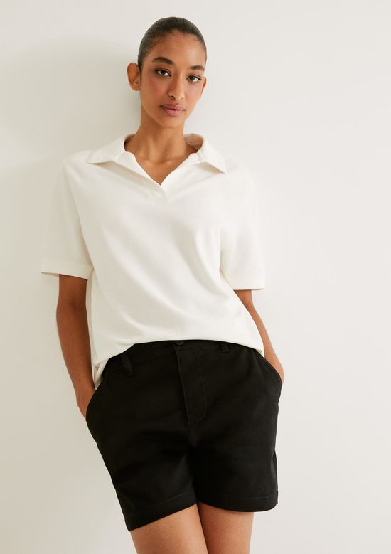 Foto do produto: Shorts Feminino Em Sarja - Preto