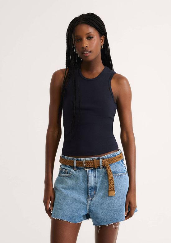 Foto do produto: Regata Feminina Ribana Com Elastano - Azul