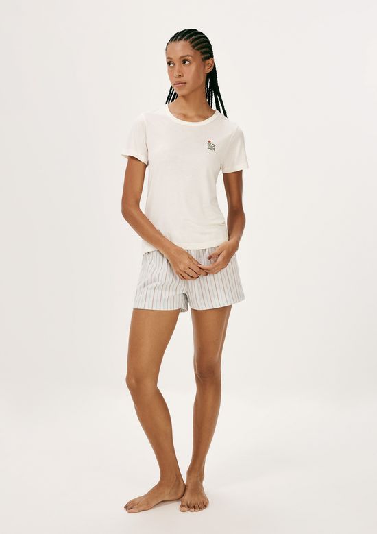 Foto do produto: Pijama Curto Feminino Estampado - Nude