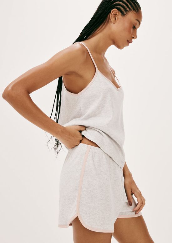 Foto do produto: Pijama Feminino Curto Em Algodão - Cinza