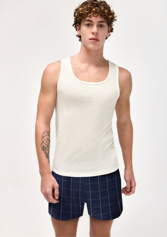 Foto do produto: Pijama Curto Masculino Com Samba Canção - Off white