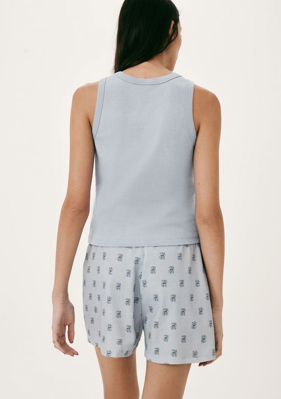 Foto do produto: Pijama Feminino Curto Estampado - Azul