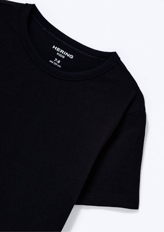 Foto do produto: Camiseta Básica Infantil Algodão Unissex - Preto
