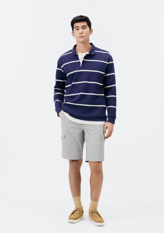 Foto do produto: Bermuda Básica Masculina Cargo Em Sarja - Cinza