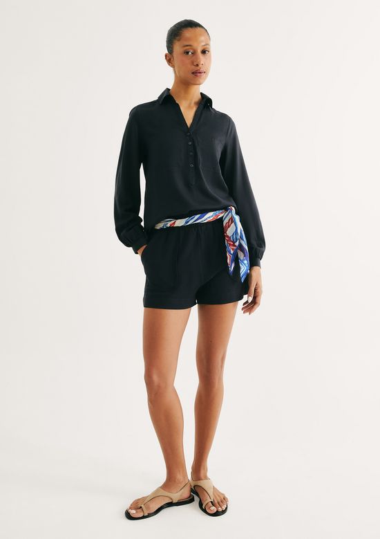 Foto do produto: Shorts Feminino Em Viscose Creponada - Preto