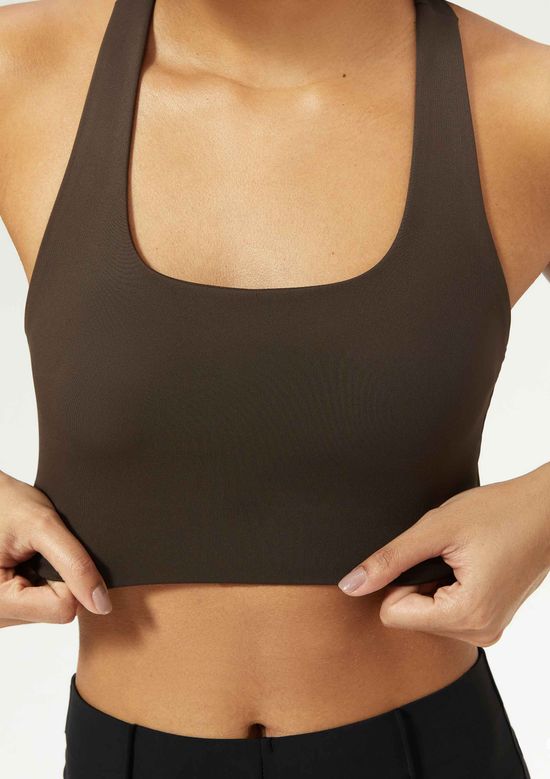 Foto do produto: Top Esportivo Feminino Hero Com Fio LYCRA® - Marrom