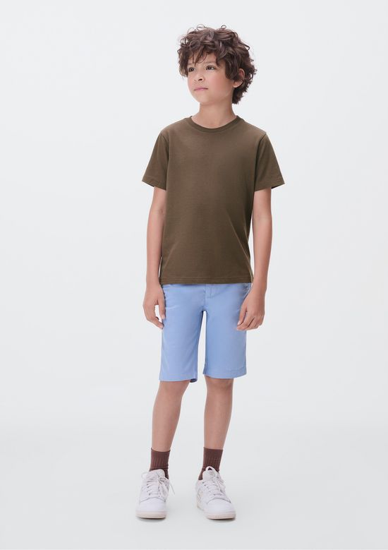Foto do produto: Bermuda Básica Infantil Menino Em Sarja - Azul