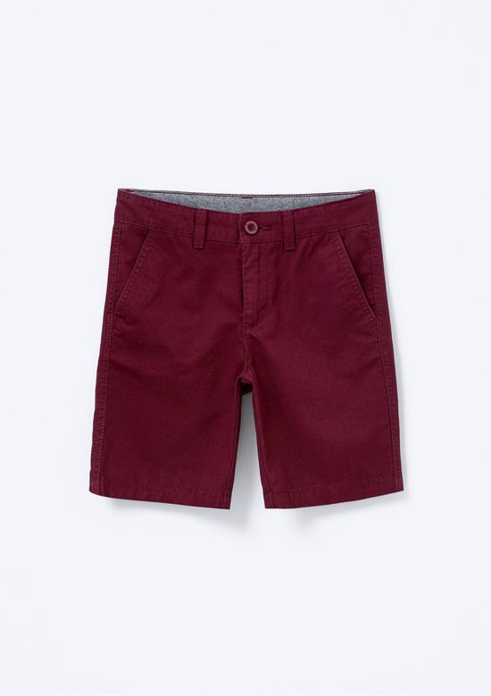 Foto do produto: Bermuda Básica Infantil Menino Em Sarja - Vinho