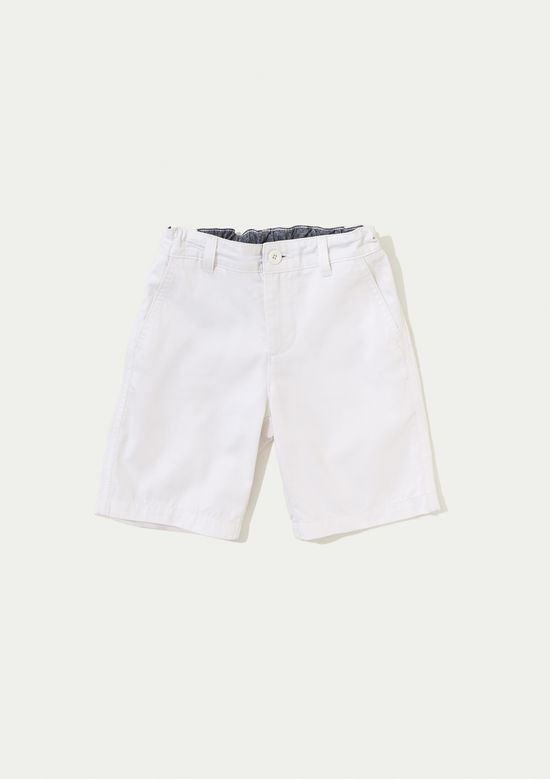 Foto do produto: Bermuda Básica Infantil Menino Em Sarja - Branco