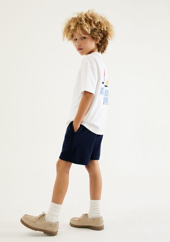 Foto do produto: Bermuda Infantil Menino Em Malha Texturizada - Azul