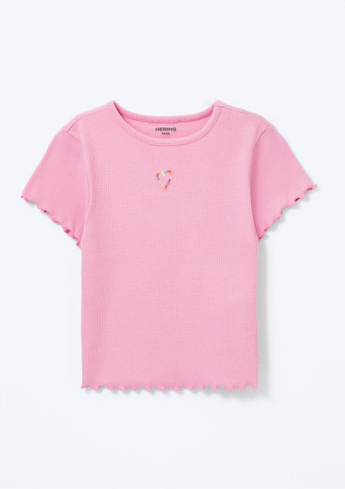 Foto do produto: Blusa Manga Curta Infantil Menina Em Ribana - Rosa