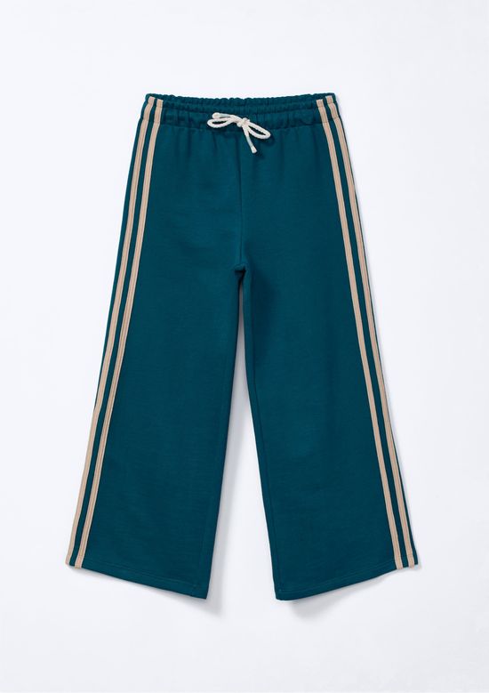 Foto do produto: Calça Wide Leg Infantil Menina Em Moletom - Verde