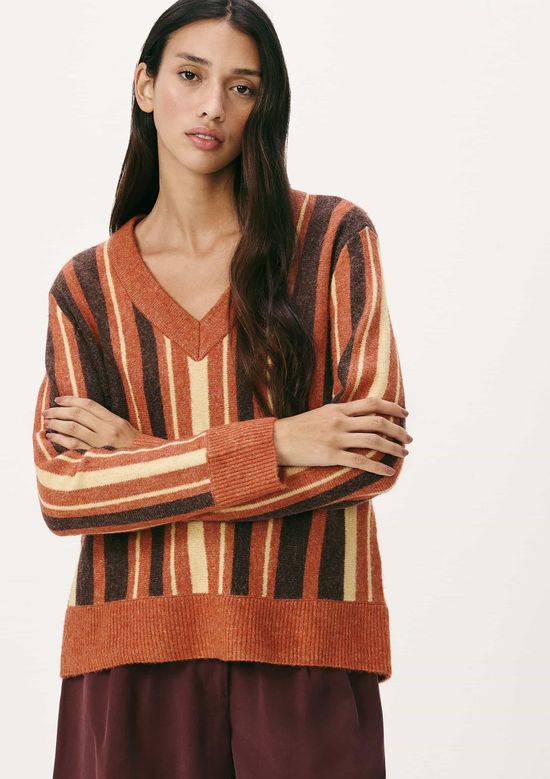 Foto do produto: Blusão Feminino Oversized Em Tricô - Marrom