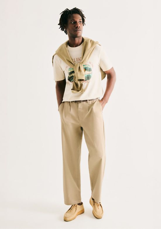 Foto do produto: Camiseta Masculina Comfort Super Cotton Estampada - Bege