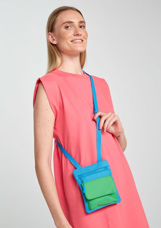 Foto do produto: Bolsa Tiracolo Feminina Pequena Em Sarja - Azul