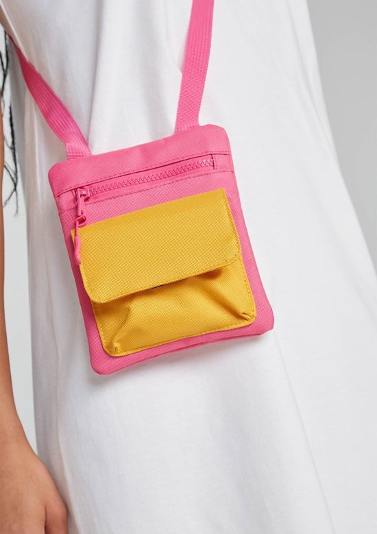 Foto do produto: Bolsa Tiracolo Feminina Pequena Em Sarja - Rosa