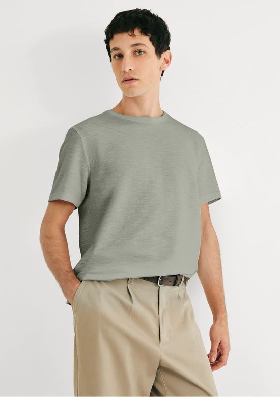 Foto do produto: Camiseta Masculina Texturizada Regular - Cinza