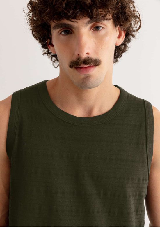 Foto do produto: Regata Masculina Regular Texturizada - Verde