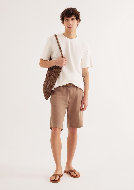 Foto do produto: Camiseta Masculina Manga Curta Em Ribana Ultra Soft - Off white