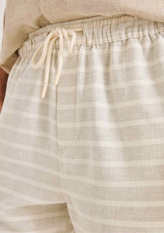 Foto do produto: Bermuda Masculina Jogger Rústica Listrada - Caqui