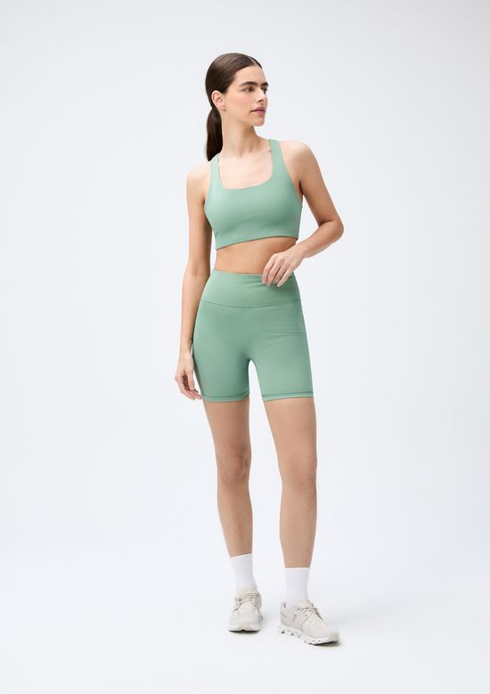 Foto do produto: Bermuda Esportiva Feminina Biker com Fio LYCRA® - Verde